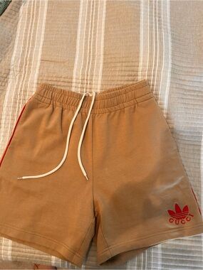 Gucci Tan Cotton Drawstring Shorts